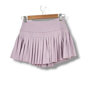 Goldhinge Lavender Purple Pleated Tennis Skort Womens Built-in Shorts Medium